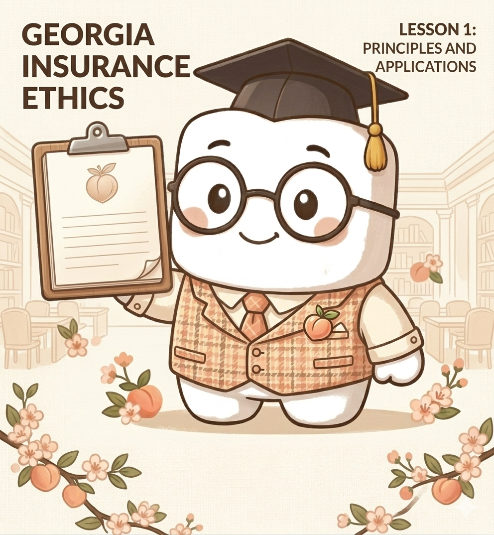 Professor Marshmallow welcoming students to the Georgia 3-Hour Ethics Course
